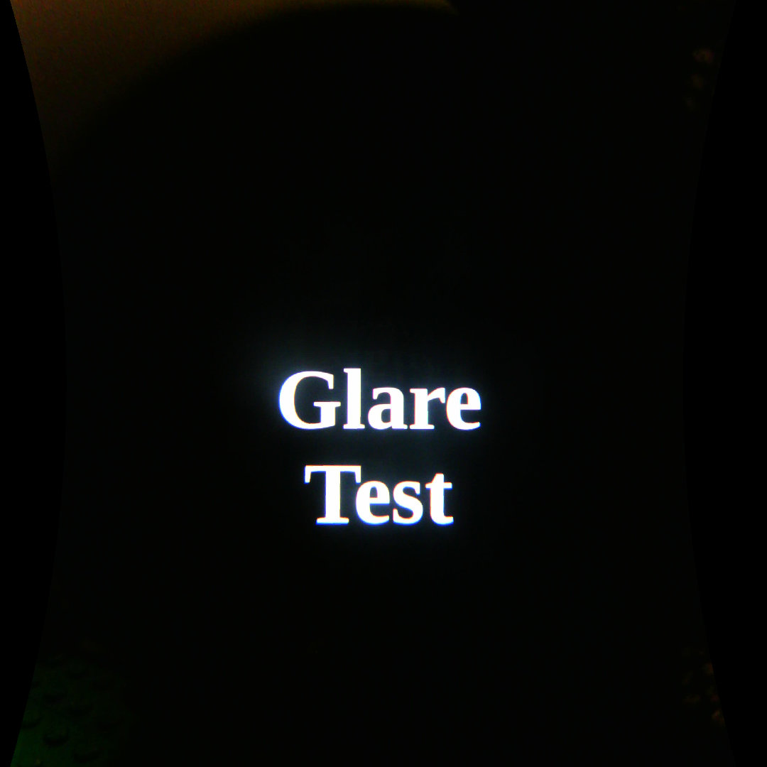 Figure 7: Glare test, Oculus Rift DK2.